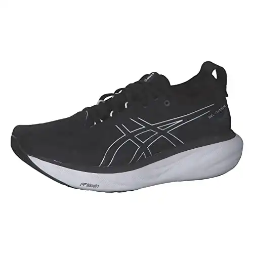 ASICS Gel Nimbus 25 Mens Running Shoes Black/Silver 9.5 (44.5)