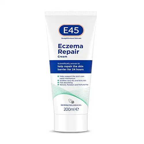 E45 Repair Cream 200 ml to Treat Symptoms of Eczema – Soothe and Hydrate Very Dry and Itchy Skin – Emollient Cream with Omega 3 Fatty Acids - Dermatologically Tested