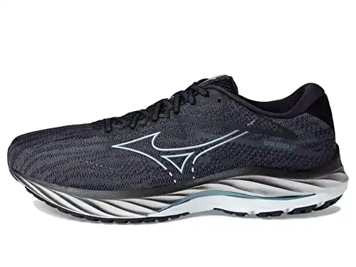 Mizuno Men's Wave Rider 27 Running Shoe, Ebony-Illusion Blue, 8.5 UK